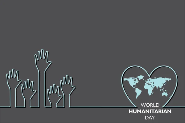 Εικονογράφηση Διανύσματος Της Παγκόσμιας Ανθρωπιστικής Ημέρας Που Παρατηρήθηκε Στις Αυγούστου — Διανυσματικό Αρχείο