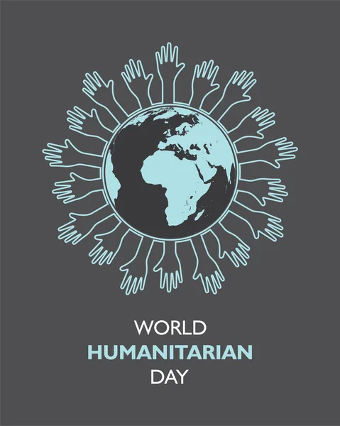 Ilustración Vectorial Del Día Mundial Ayuda Humanitaria Celebrado Agosto — Vector de stock