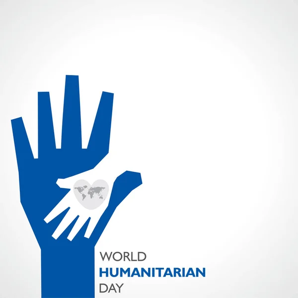 Ilustración Vectorial Del Día Mundial Ayuda Humanitaria Celebrado Agosto — Vector de stock