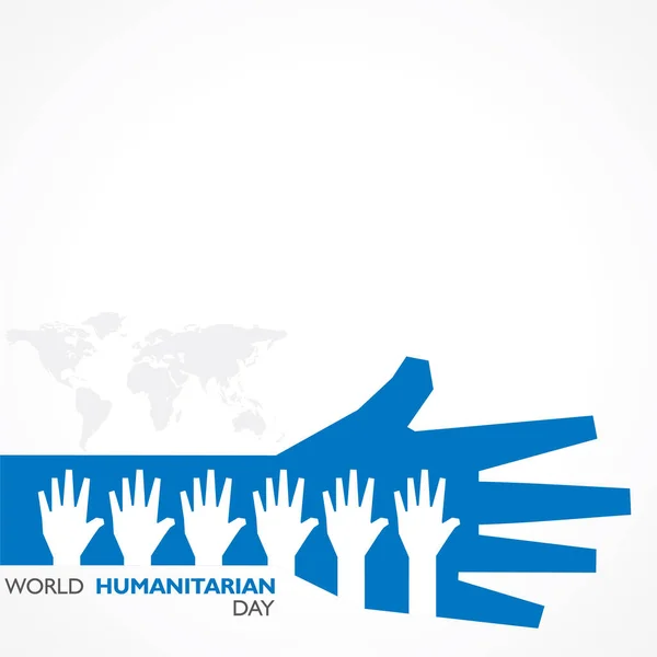 Ilustración Vectorial Del Día Mundial Ayuda Humanitaria Celebrado Agosto — Vector de stock