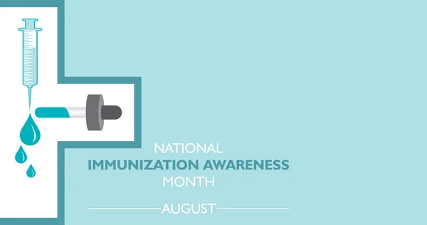 Vector Illustration Mes Nacional Concientización Sobre Inmunización Observado Agosto — Vector de stock