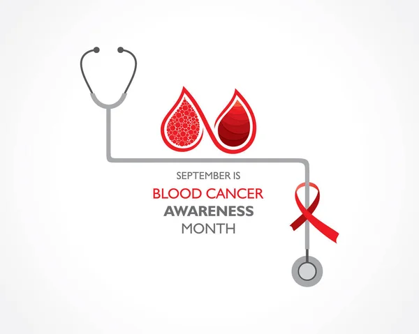 Векторная Иллюстрация Месяца Информированности Раке Крови Отмеченного Сентябре — стоковый вектор