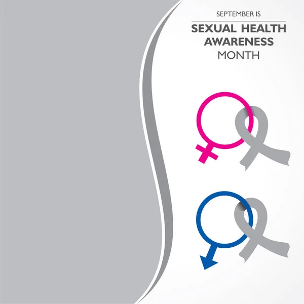 Ilustración Vectorial Mes Concienciación Sobre Salud Sexual Observado Septiembre — Archivo Imágenes Vectoriales