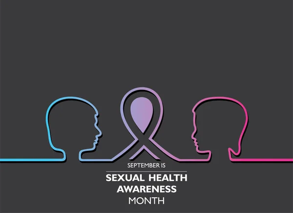 Ilustración Vectorial Mes Concienciación Sobre Salud Sexual Observado Septiembre — Archivo Imágenes Vectoriales