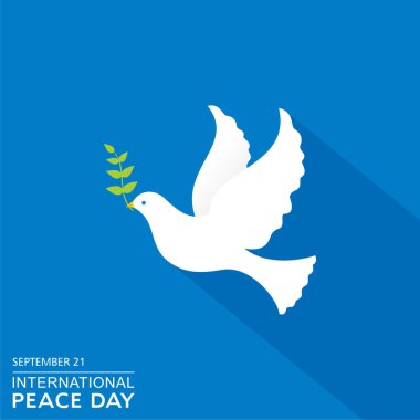 Uluslararası Barış Gününün Vektör İllüstrasyonu 21 Eylül 'de izlendi