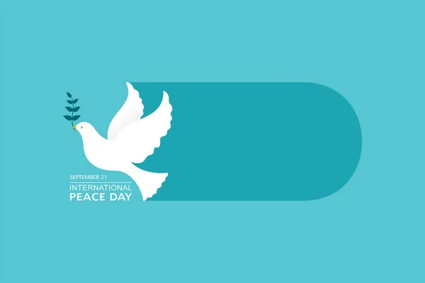 Векторна Ілюстрація Міжнародного Дня Миру Відзначається Вересня — стоковий вектор