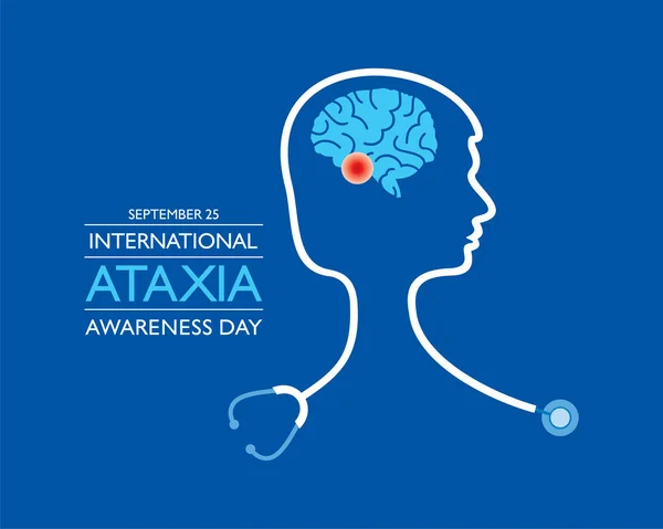 Vektorillustrasjon International Ataxia Awareness Day Observert September – stockvektor