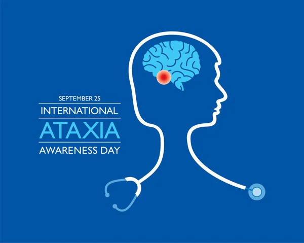 Vektor Illustration International Ataxia Awareness Day Observeret Den September – Stock-vektor