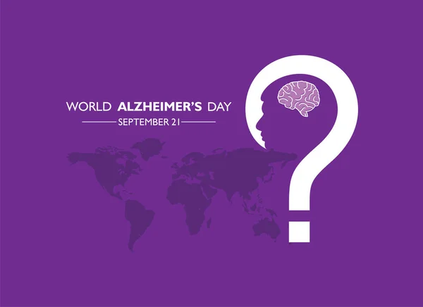 Ilustración Vectorial Del Día Mundial Los Alzheimers Septiembre — Vector de stock