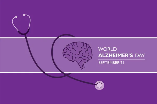 Ilustración Vectorial Del Día Mundial Los Alzheimers Septiembre — Vector de stock