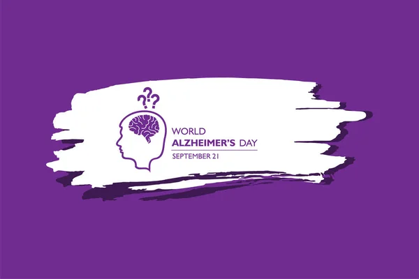 Vector Illustratie Van Wereld Alzheimers Dag Waargenomen September — Stockvector