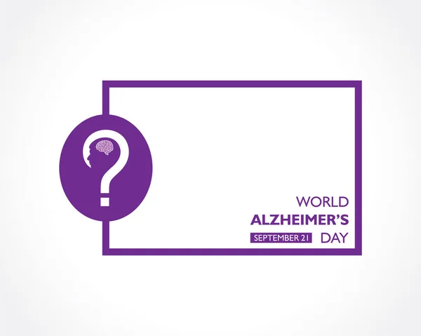 Vector Illustratie Van Wereld Alzheimers Dag Waargenomen September — Stockvector