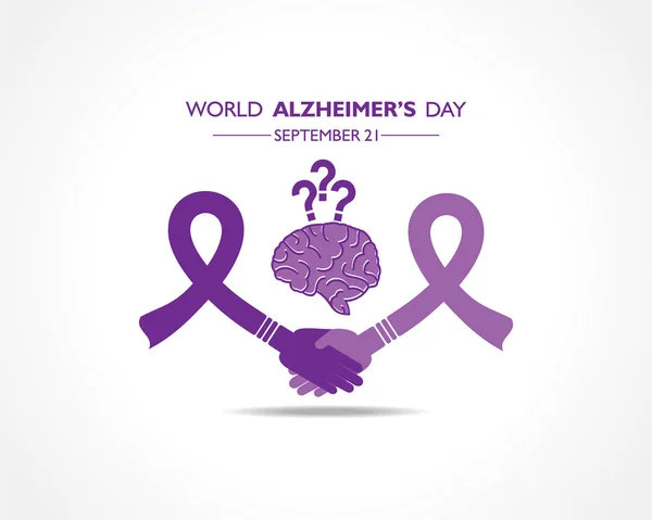 Vector Illustratie Van Wereld Alzheimers Dag Waargenomen September — Stockvector