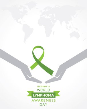 Dünya Lenfoma Farkındalık Günü 'nün vektör illüstrasyonu 15 Eylül' de gözlemlendi