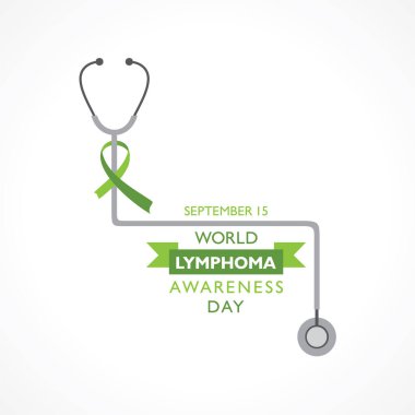 Dünya Lenfoma Farkındalık Günü 'nün vektör illüstrasyonu 15 Eylül' de gözlemlendi