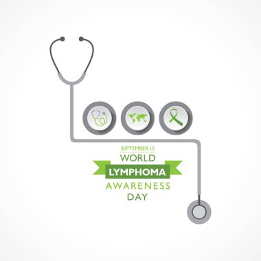 Dünya Lenfoma Farkındalık Günü 'nün vektör illüstrasyonu 15 Eylül' de gözlemlendi
