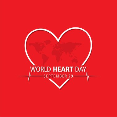 29 Eylül 'de Dünya Kalp Günü' nün Vektör İllüstrasyonu izlendi