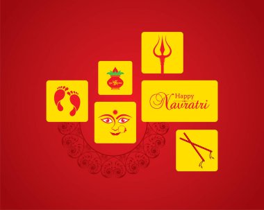 Hindistan 'da kutlanan Navratri utsav tebrik kartı.