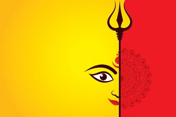 Ilustración Tarjeta Felicitación Navratri Utsav Que Celebra India — Vector de stock