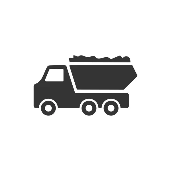 Meticulously Designed Concrete Materials Truck Icon — Stock Vector