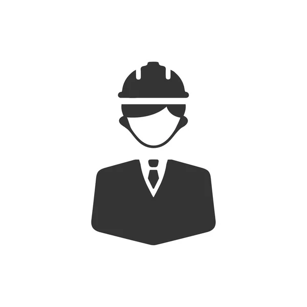 Diseñado Meticulosamente Icono Ingeniero Construcción — Vector de stock