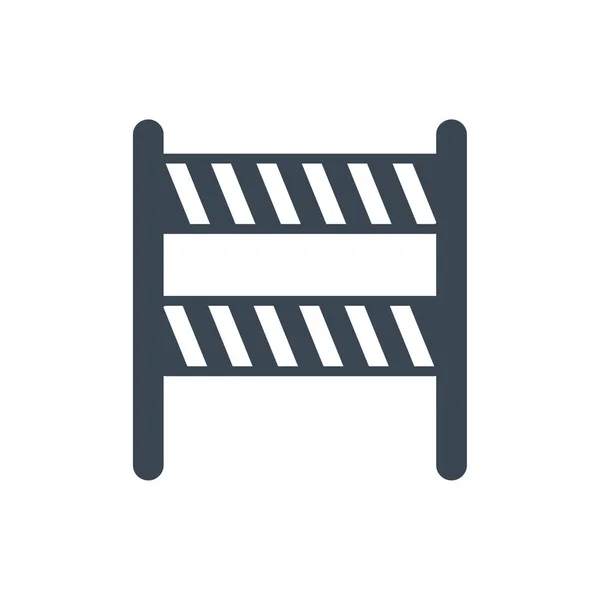 Zorgvuldig Ontworpen Road Barrière Icon — Stockvector