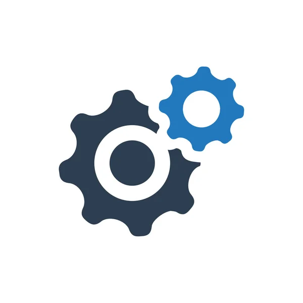 Meticulously Designed Gears Icon — Stock Vector