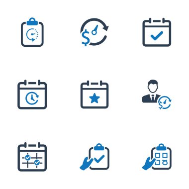 Olay zamanlaması vektör simgeler