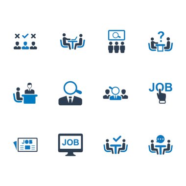 İş görüşme vektör simgeler