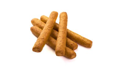 Beyaz arka plan üzerinde izole breadsticks.