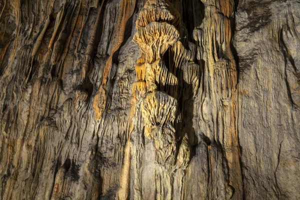 Innenraum Der Baradla Höhle Aggtelek Ungarn Kalkversickerung Der Wand — Stockfoto