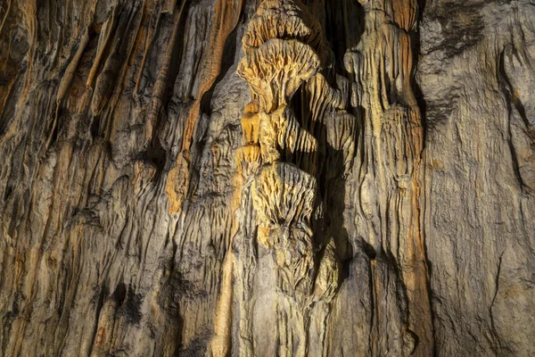 Interior Baradla Cave Aggtelek Hungary Lime Infiltration Wall — Stock Photo, Image