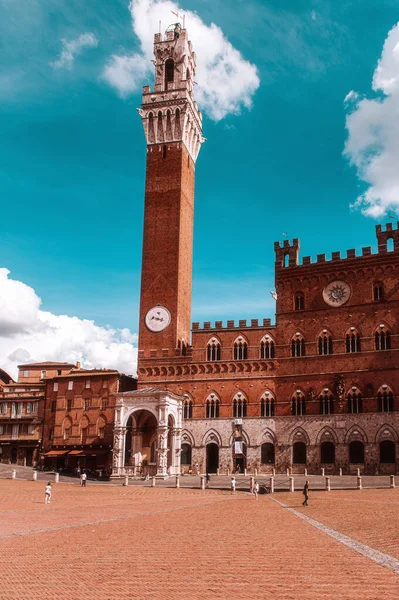 Сиена Италия Вид Исторический Город Сиена После Обеда Августе 2020 Стоковое Фото