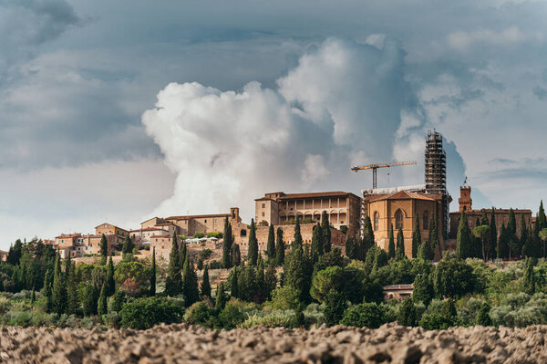Autumn days in Tuscany, Pienza — Stock Image Autumn Days Tuscany Pienza Royalty Free Stock Images