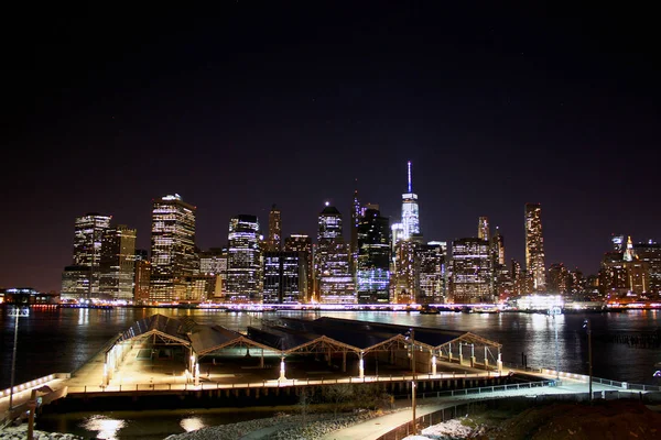 New York Skyline at Night. Manhattan