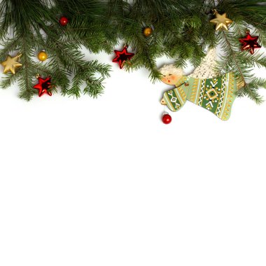 Şenlikli süslemeleri ile Noel ve Yeni Yıl kompozisyon