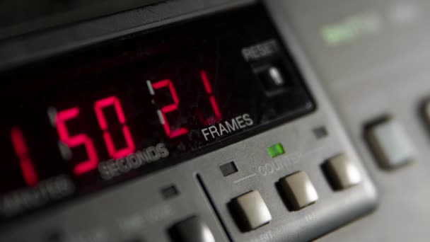 Timecode Frame Counter Auf Einem Digitalen Broadcast Videorecorder — Stockvideo