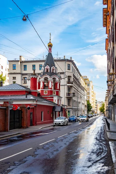 Moskou Oude Arbat Omgeving Het Oude Stadsleven — Stockfoto