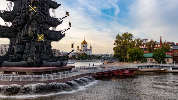 Moskou Balchug Island Omgeving Uitzicht Rivier Moskou Monumenten Het Grondgebied — Stockfoto