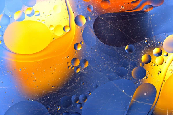 yellow circles on a blue background