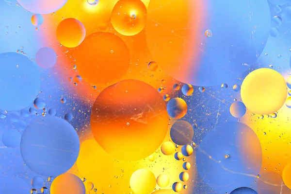 yellow circles on a blue background