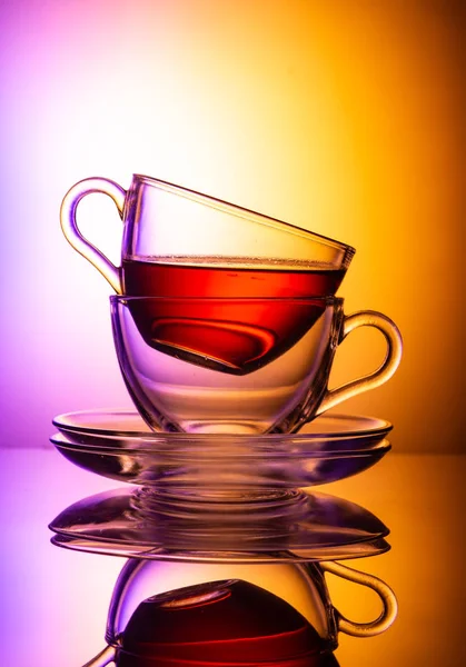 Вечерний Чай Хорошее Настроение — стоковое фото