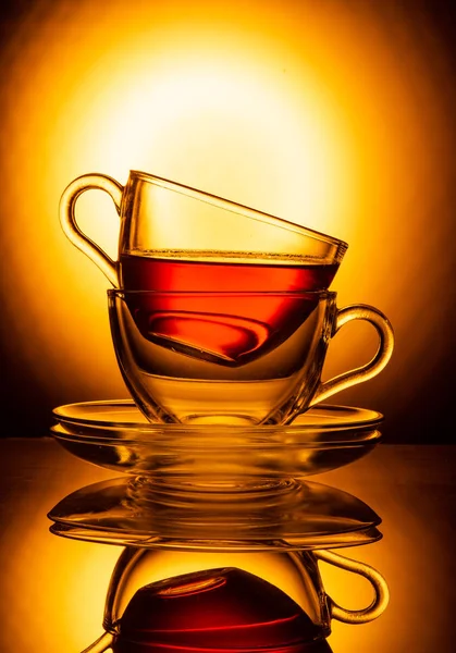 Вечерний Чай Хорошее Настроение — стоковое фото