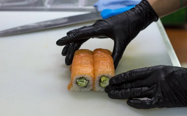 Delicious Fresh Sushi Rolls — Stock Photo, Image