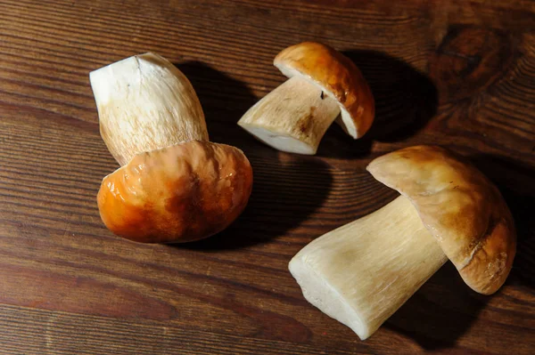 木桌上的香菇15 — 图库照片