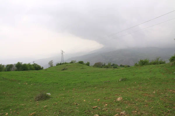 Paysage Une Belle Plaine Près Des Montagnes Alborz Iran Gila — Photo