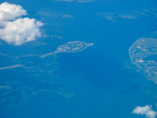 Volo Chelyabinsk Mosca Vista Esterna Dell Aeroplano Sull Aeroporto — Foto Stock