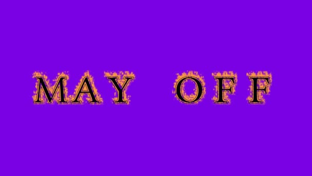May Fire Text Effect Violet Background Animated Text Effect High — Stock Video