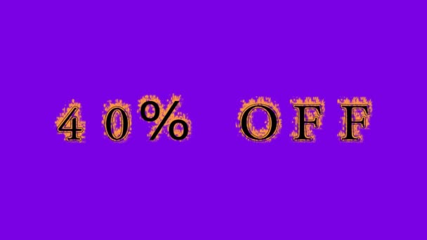 Fire Text Effect Violet Background Animated Text Effect High Visual — Stock Video