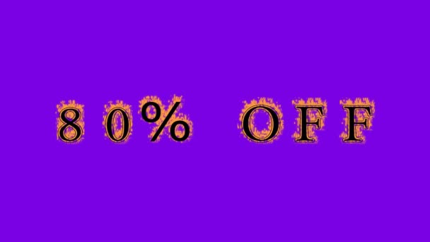 Скидка Фиолетовый Фон Анимированный Текстовый Эффект Высоким Визуальным Воздействием Эффект — стоковое видео